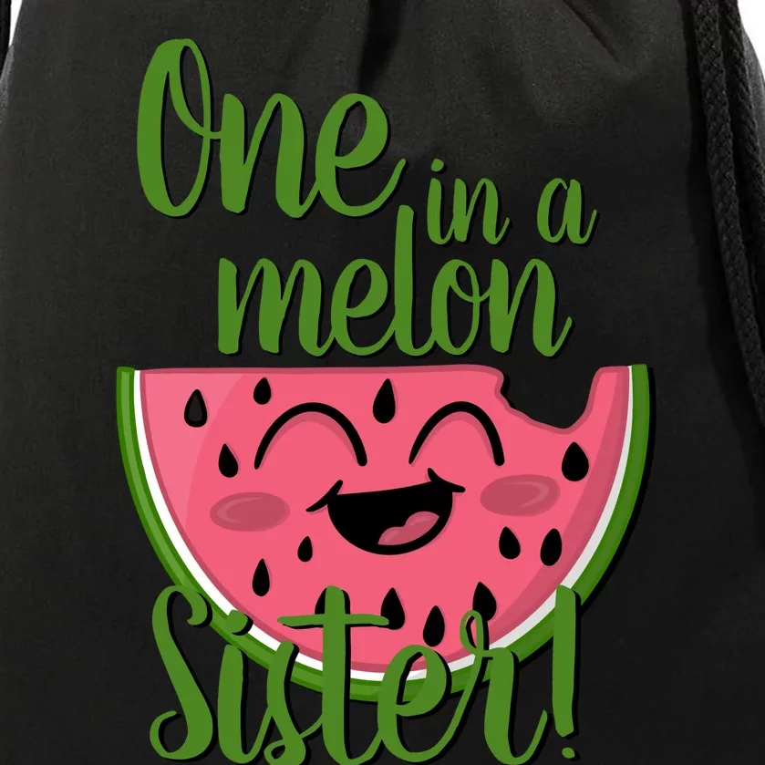 One In A Melon Sister Matching Family Watermelon Drawstring Bag