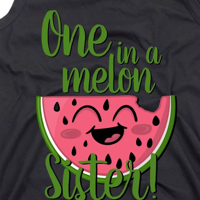 One In A Melon Sister Matching Family Watermelon Tank Top