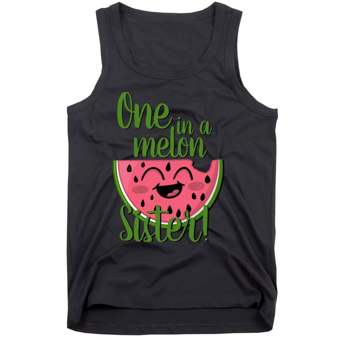 One In A Melon Sister Matching Family Watermelon Tank Top