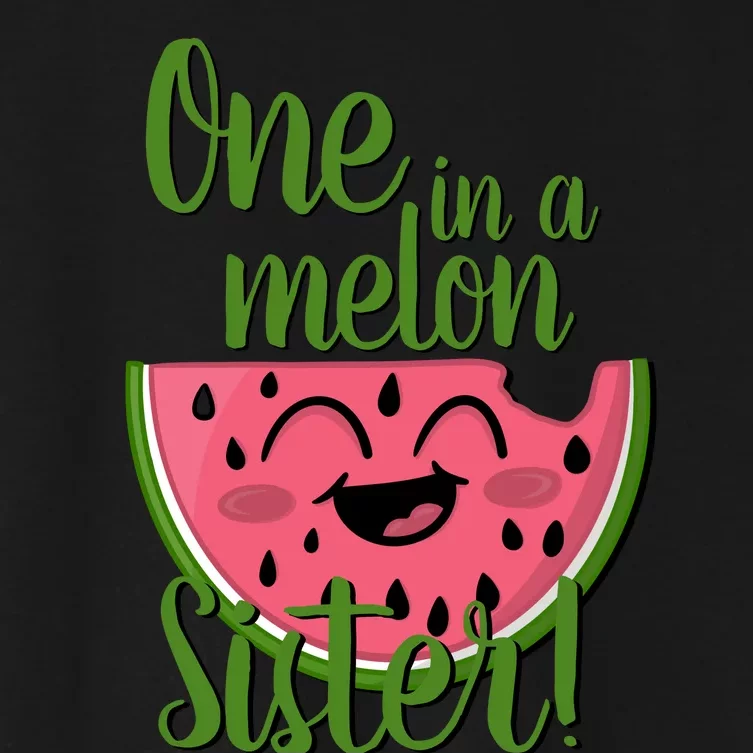 One In A Melon Sister Matching Family Watermelon Women's Crop Top Tee