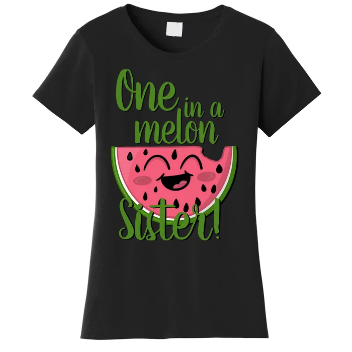 One In A Melon Sister Matching Family Watermelon Women's T-Shirt