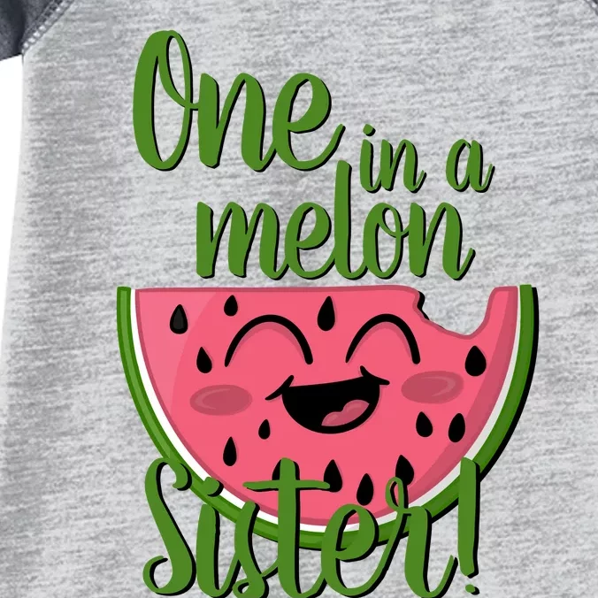 One In A Melon Sister Matching Family Watermelon Infant Baby Jersey Bodysuit