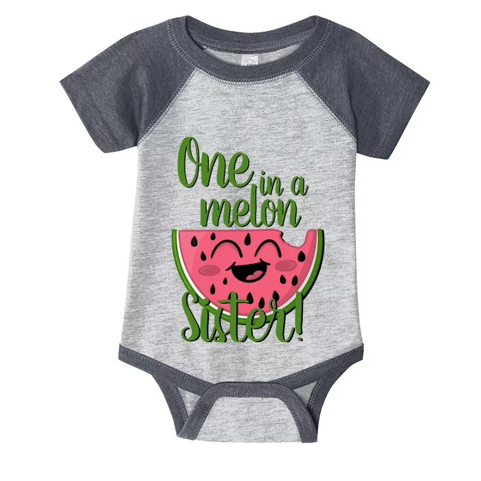 One In A Melon Sister Matching Family Watermelon Infant Baby Jersey Bodysuit