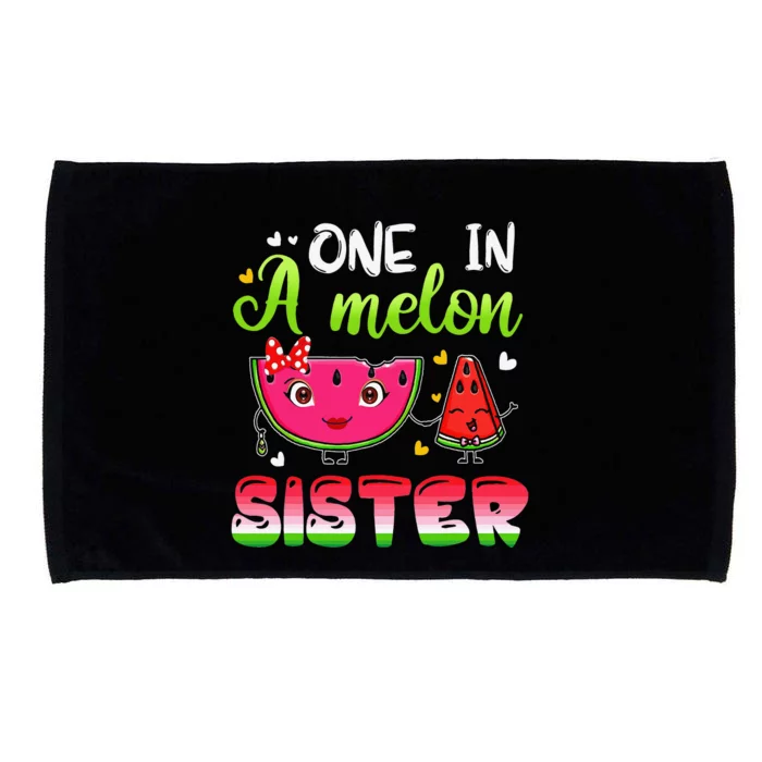 One In A Melon Sister Funny Watermelon Microfiber Hand Towel