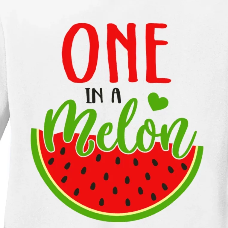 One In A Melon Ladies Long Sleeve Shirt