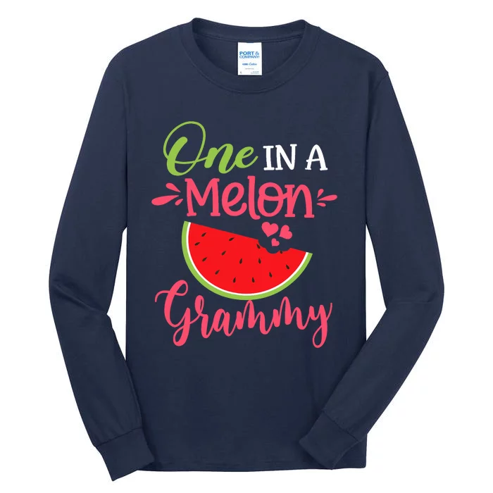 One In A Melon Grammy Watermelon Family Birthday Party Tall Long Sleeve T-Shirt