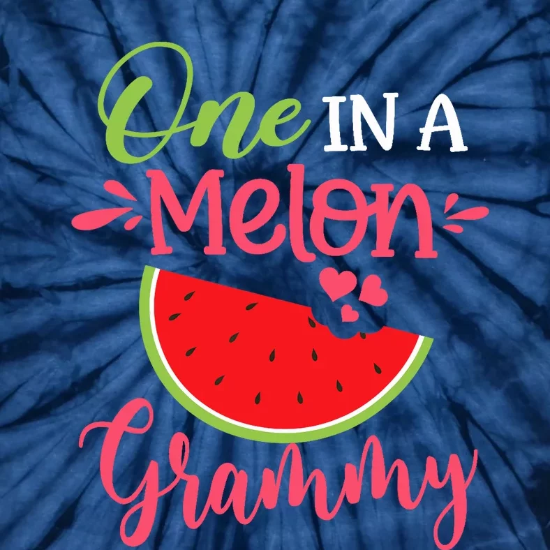 One In A Melon Grammy Watermelon Family Birthday Party Tie-Dye T-Shirt