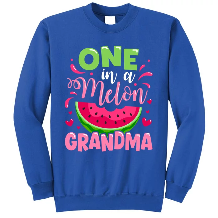 One In A Melon Grandma Summer Birthday Party Family Matching Gift Sweatshirt