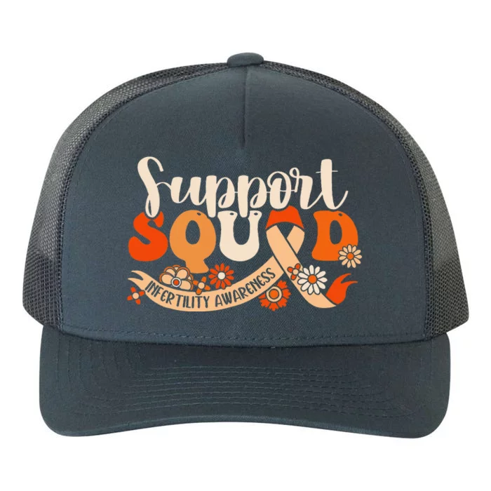 Orange Infertility Awareness Support Squad Partner Ivf Month Yupoong Adult 5-Panel Trucker Hat