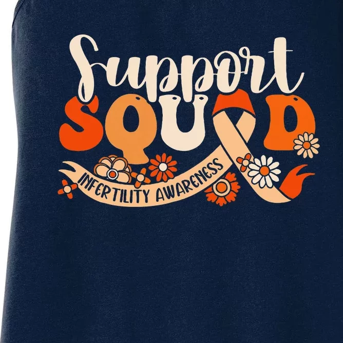 Orange Infertility Awareness Support Squad Partner Ivf Month Women's Racerback Tank