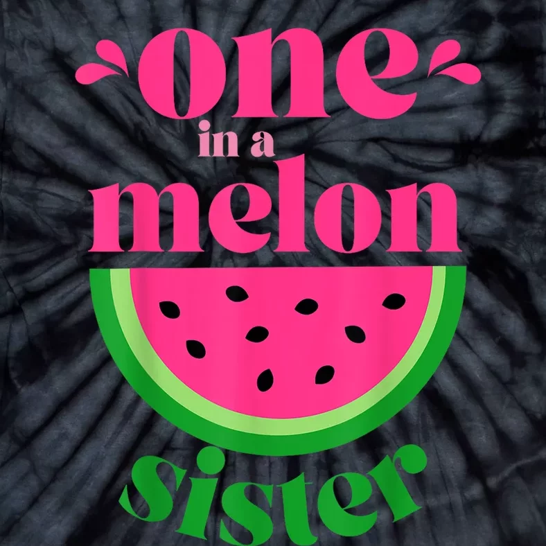 One In A Melon Sister Watermelon Party Family Matching Tie-Dye T-Shirt