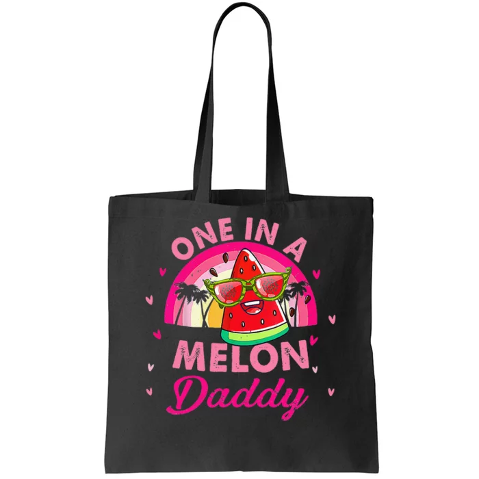 One In A Melon Daddy Rainbow Watermelon Family Matching Tote Bag