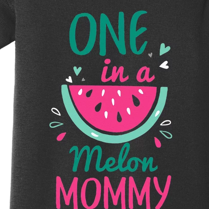 One In A Melon Mommy Watermelon Family Matching Baby Bodysuit