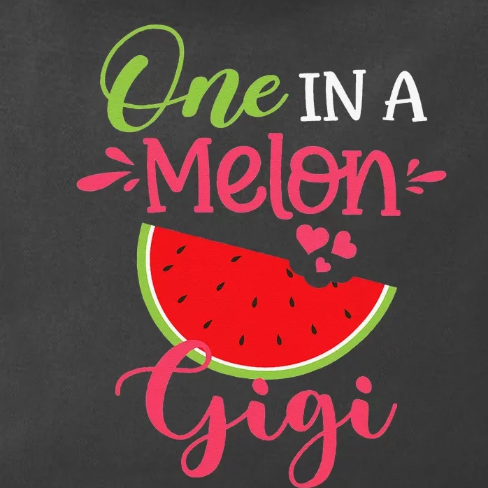 One In A Melon Gigi Watermelon Family Birthday Party Zip Tote Bag