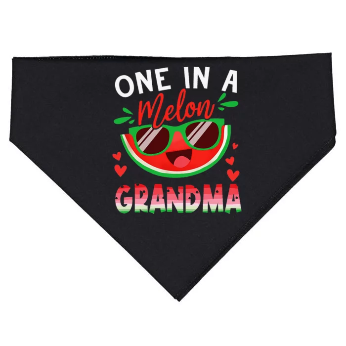 One In A Melon Grandma Watermelon Family Matching USA-Made Doggie Bandana