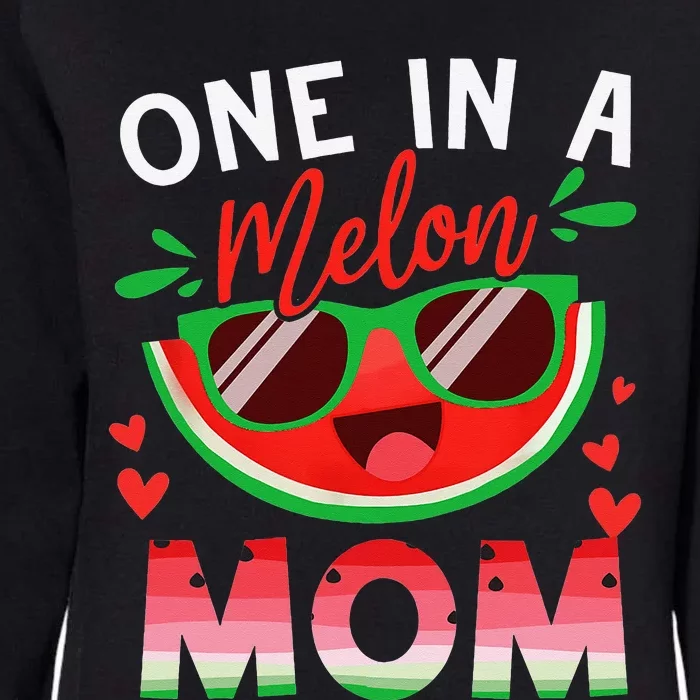 One In A Melon Mom Watermelon Family Matching Womens California Wash Sweatshirt