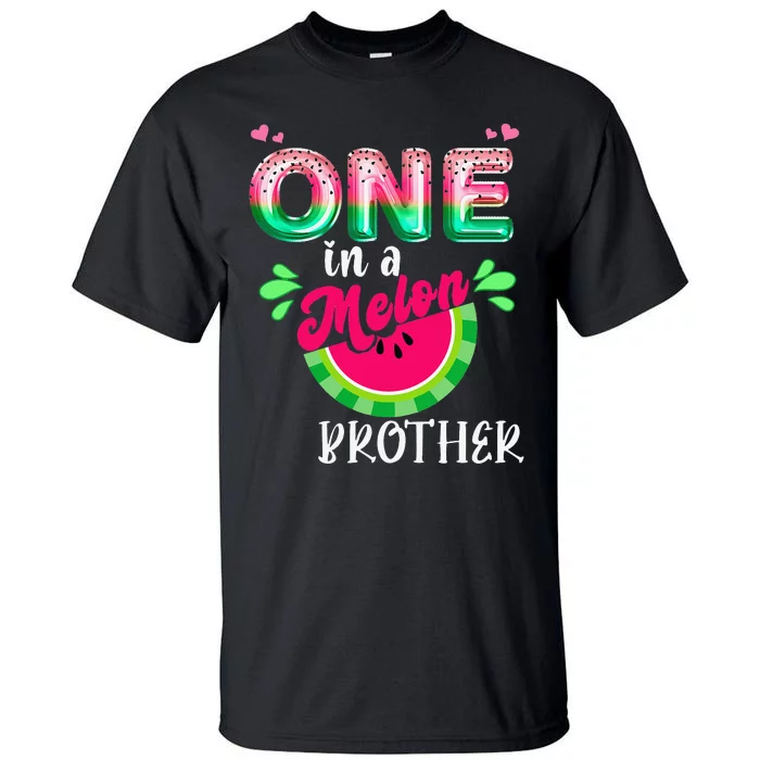 One In A Melon Mom Outfit Birthday Matching Group Summer Tall T-Shirt