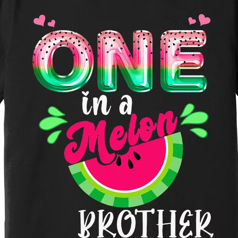 One In A Melon Mom Outfit Birthday Matching Group Summer Premium T-Shirt