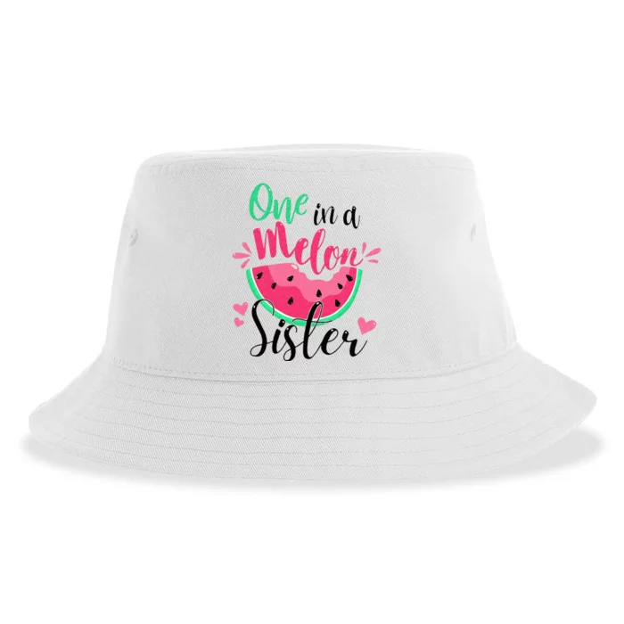 One in a Melon Sister Summer Birthday Party Matching Family Sustainable Bucket Hat