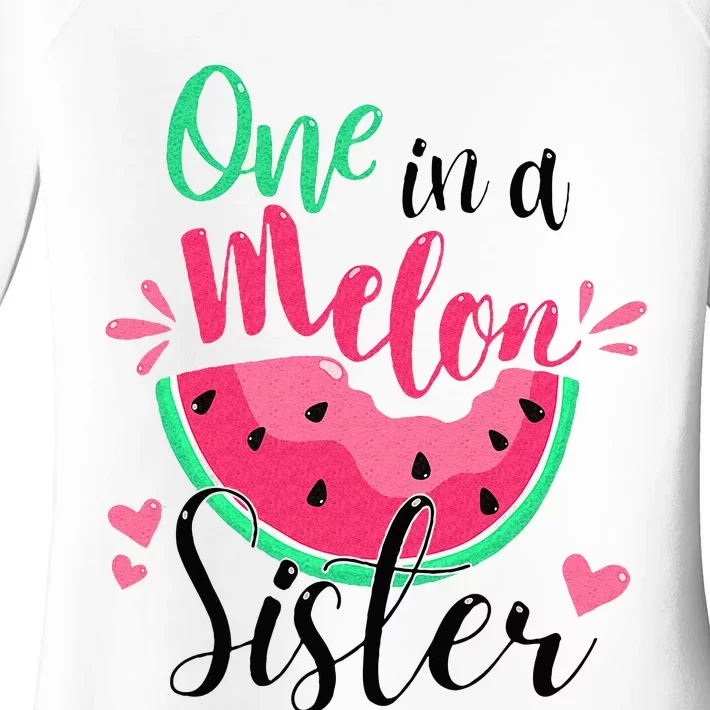 One in a Melon Sister Summer Birthday Party Matching Family Women's Perfect Tri Tunic Long Sleeve Shirt