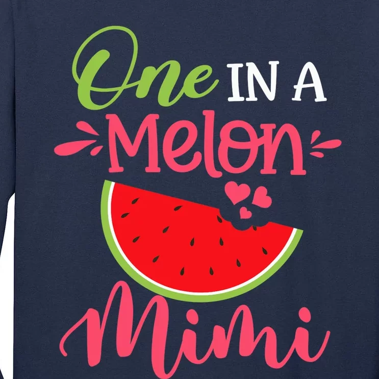 One In A Melon Mimi Watermelon Family Birthday Party Tall Long Sleeve T-Shirt