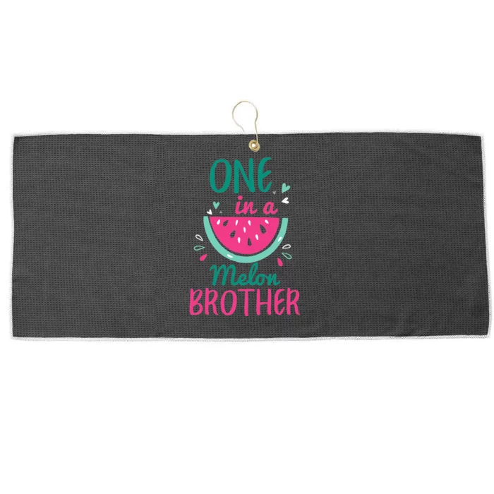 One In A Melon Brother Watermelon Family Matching Large Microfiber Waffle Golf Towel