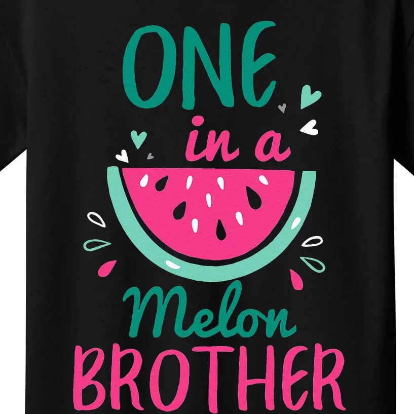 One In A Melon Brother Watermelon Family Matching Kids T-Shirt