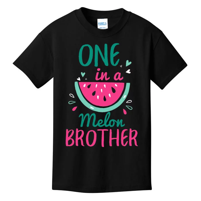 One In A Melon Brother Watermelon Family Matching Kids T-Shirt