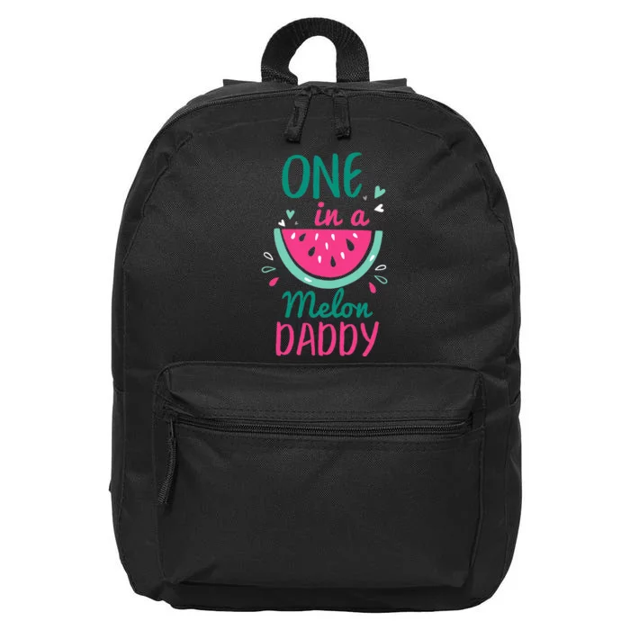 One In A Melon Daddy Watermelon Family Matching 16 in Basic Backpack