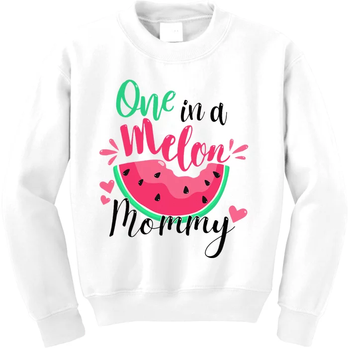 One in a Melon Mommy Summer Birthday Party Matching Family Kids Sweatshirt