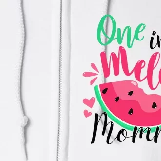 One in a Melon Mommy Summer Birthday Party Matching Family Full Zip Hoodie