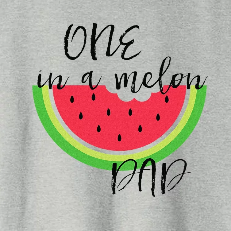 One In A Melon Dad Matching Birthday Gift Sets Parents Women's Crop Top Tee