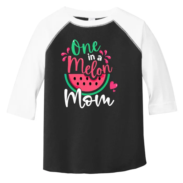 One In A Melon Mom Birthday Matching Watermelon Family Toddler Fine Jersey T-Shirt