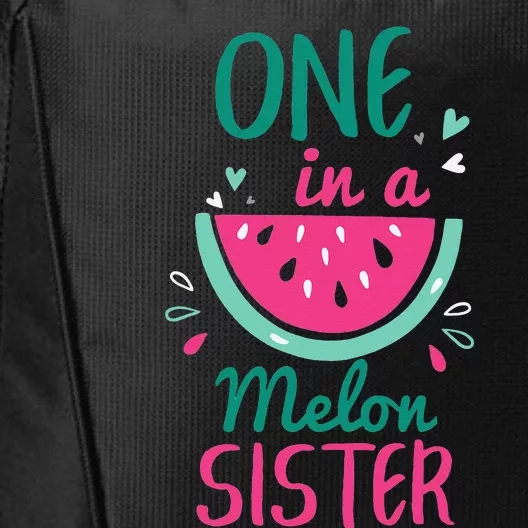 One In A Melon Sister Watermelon Family Matching City Backpack