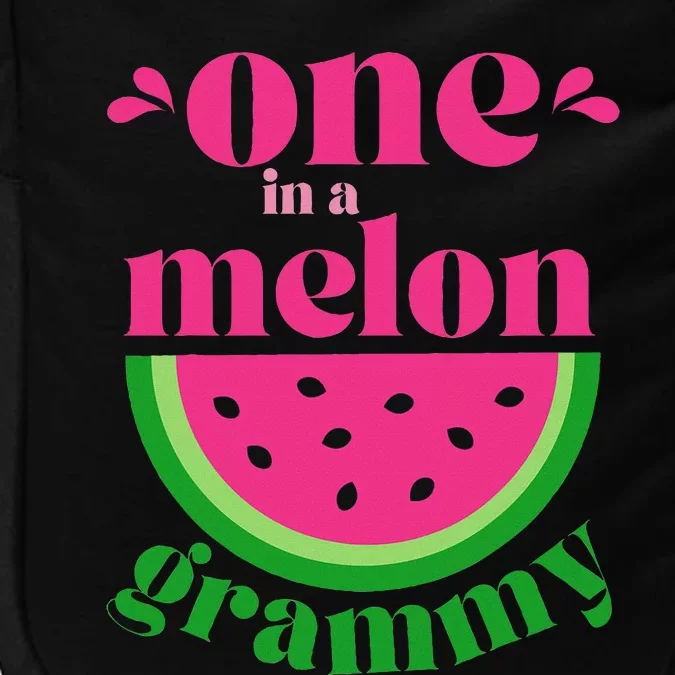 One In A Melon Grammy Watermelon Party Family Matching Impact Tech Backpack