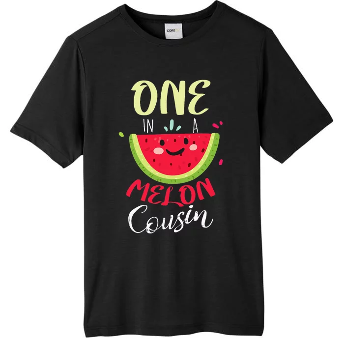 One In A Melon Cousin Fun Summer Fruit Melon Lover ChromaSoft Performance T-Shirt