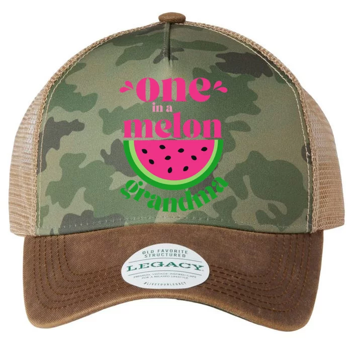 One In A Melon Grandma Watermelon Party Family Matching Legacy Tie Dye Trucker Hat