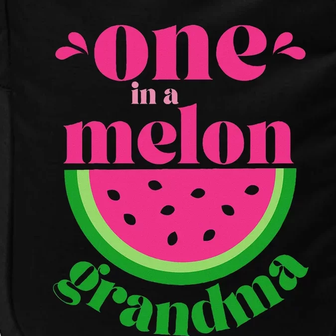 One In A Melon Grandma Watermelon Party Family Matching Impact Tech Backpack