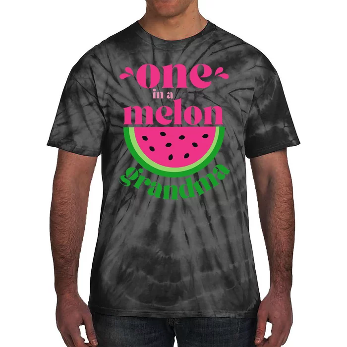 One In A Melon Grandma Watermelon Party Family Matching Tie-Dye T-Shirt