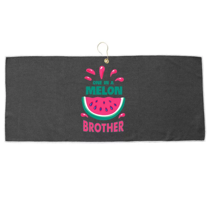 One In A Melon Brother Watermelon Funny Family Matching Large Microfiber Waffle Golf Towel