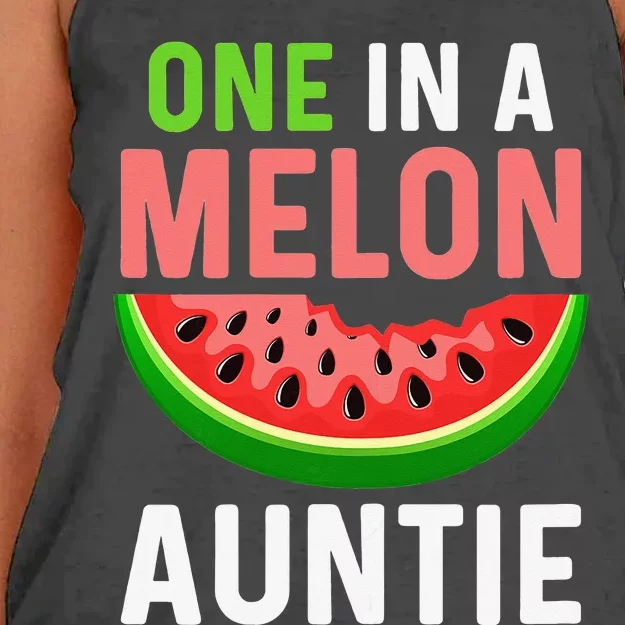 One in a Melon Auntie Women's Knotted Racerback Tank