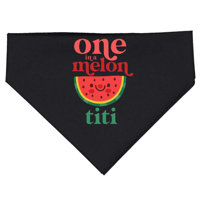 One In A Melon Titi Cute Watermelon First Birthday Party USA-Made Doggie Bandana