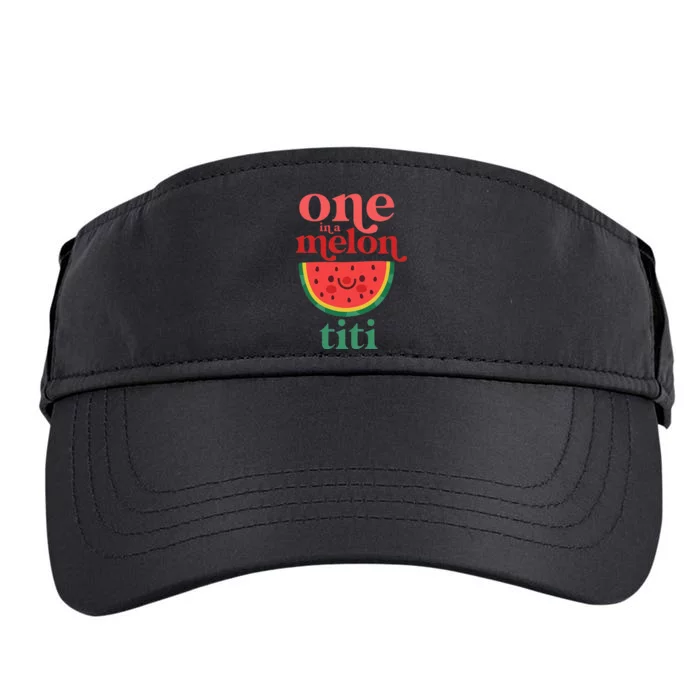 One In A Melon Titi Cute Watermelon First Birthday Party Adult Drive Performance Visor