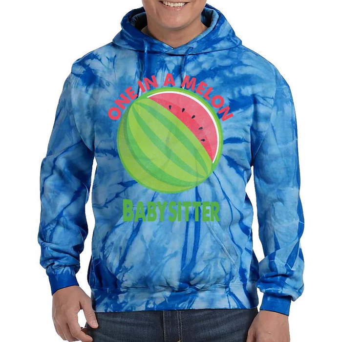 One In A Melon Sitter Watermelon Retiret Cute Gift Tie Dye Hoodie