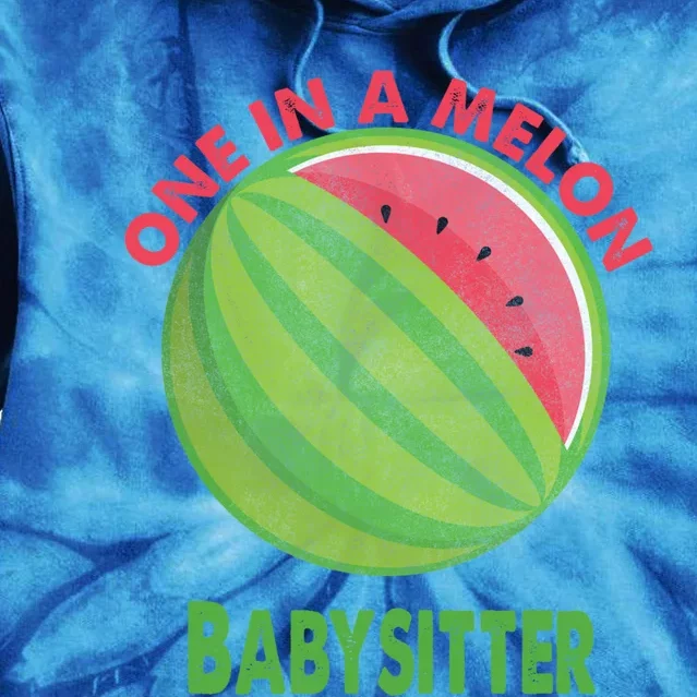 One In A Melon Sitter Watermelon Retiret Cute Gift Tie Dye Hoodie