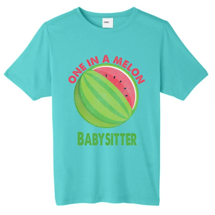 One In A Melon Sitter Watermelon Retiret Cute Gift ChromaSoft Performance T-Shirt