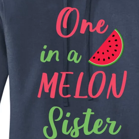 One In A Melon Sister Birthday Party Summer Matching Family Gift Women's Pullover Hoodie