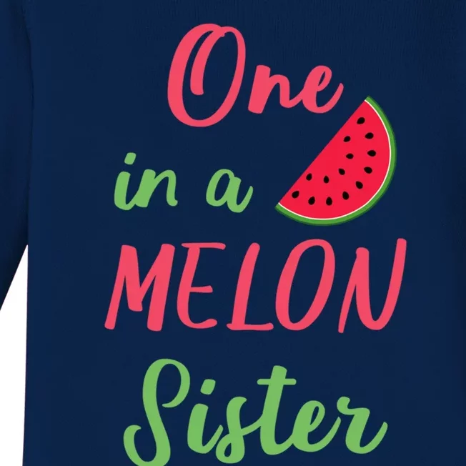 One In A Melon Sister Birthday Party Summer Matching Family Gift Baby Long Sleeve Bodysuit