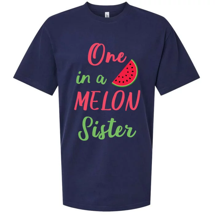 One In A Melon Sister Birthday Party Summer Matching Family Gift Sueded Cloud Jersey T-Shirt