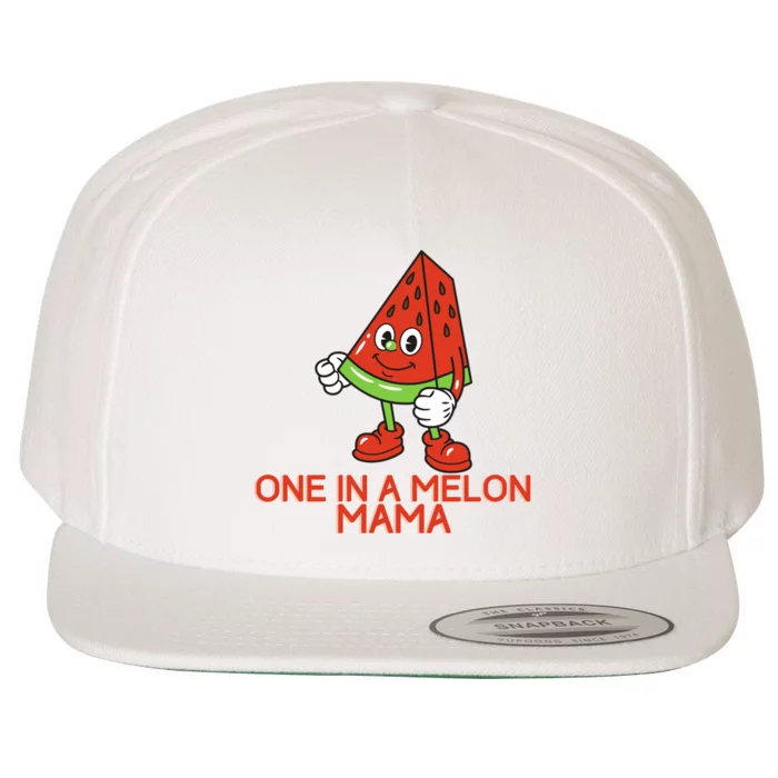 One In A Melon Mama Wool Snapback Cap